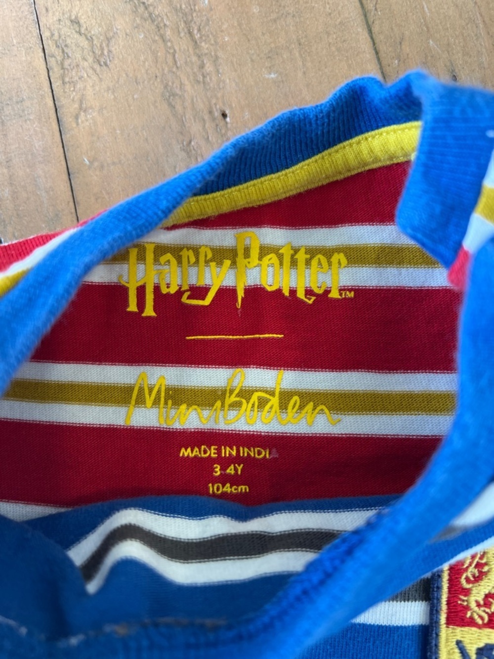 Mini Boden Harry Potter colorful stripe short sleeve shift dress 3-4 years - Picture 4 of 6